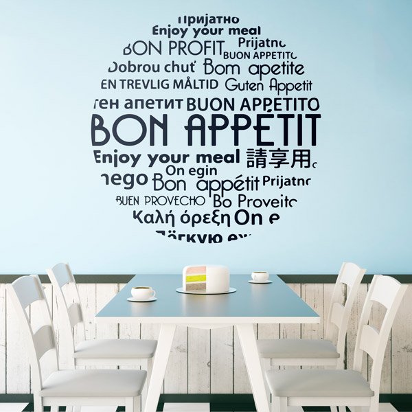 Adesivi Murali: Buon Appetito in Francese II