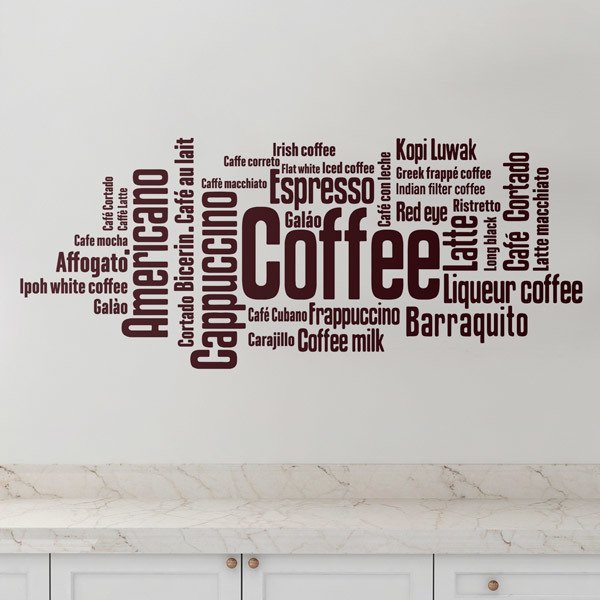 Adesivi Murali: Caffè in Lingue