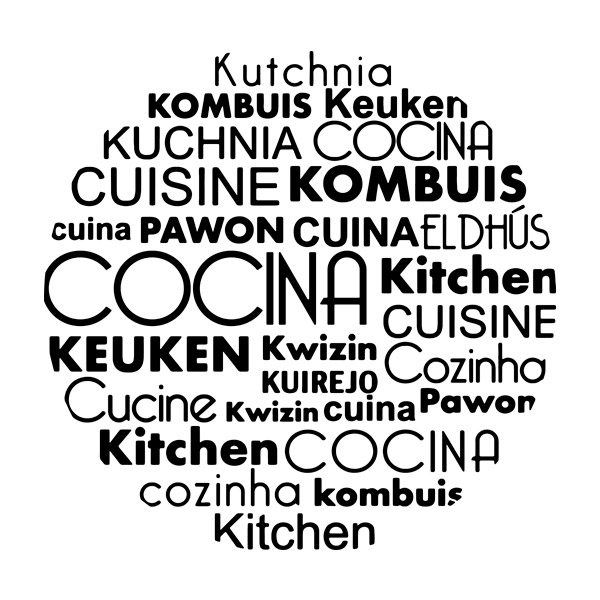 Adesivi Murali: Lingue di Cucina in Spagnolo