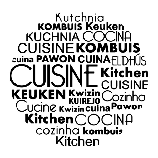 Adesivi Murali: Lingue di Cucina in Francese