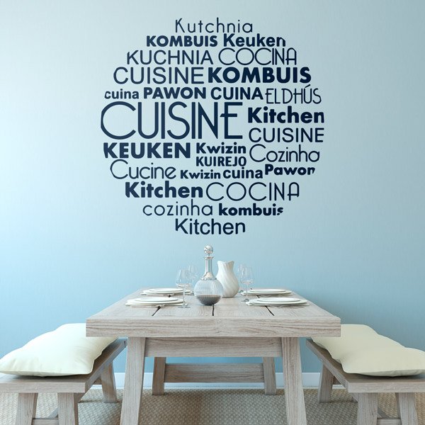 Adesivi Murali: Lingue di Cucina in Francese