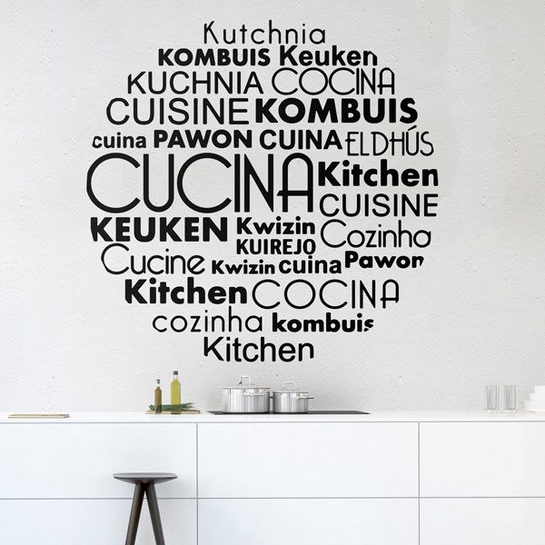 Adesivi Murali: Lingue di cucina 0