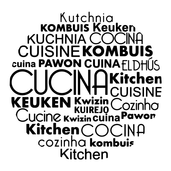 Adesivi Murali: Lingue di cucina