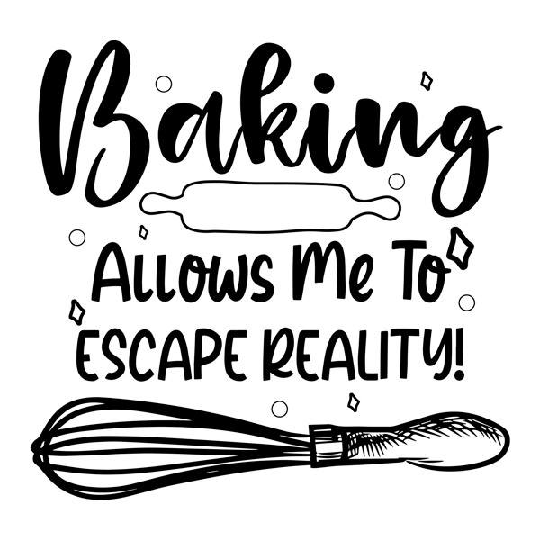 Adesivi Murali: Baking allows me to escape reality