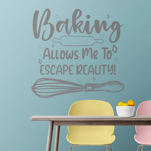 Adesivi Murali: Baking allows me to escape reality