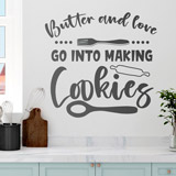 Adesivi Murali: Butter and love go into making cookies 2