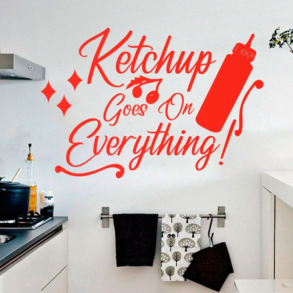 Adesivi Murali: Ketchup goes on everything