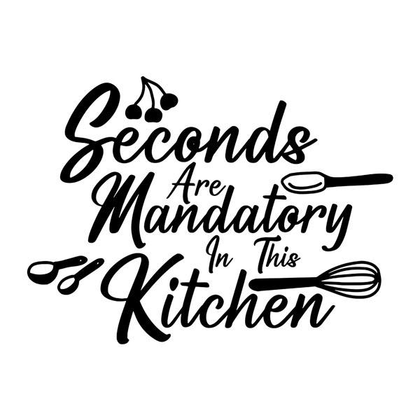 Adesivi Murali: Seconds are mandatory in this kitchen