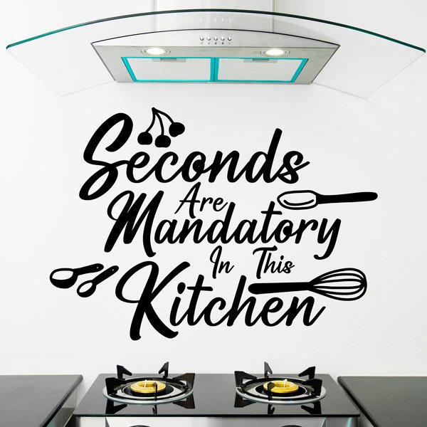 Adesivi Murali: Seconds are mandatory in this kitchen