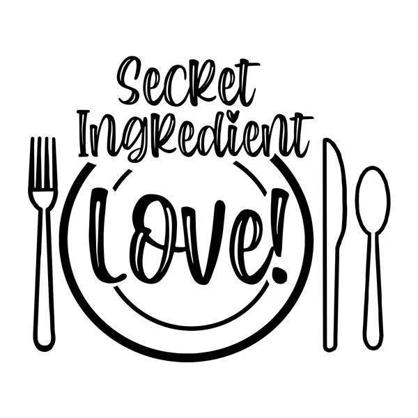 Adesivi Murali: Secret ingredient, Love!