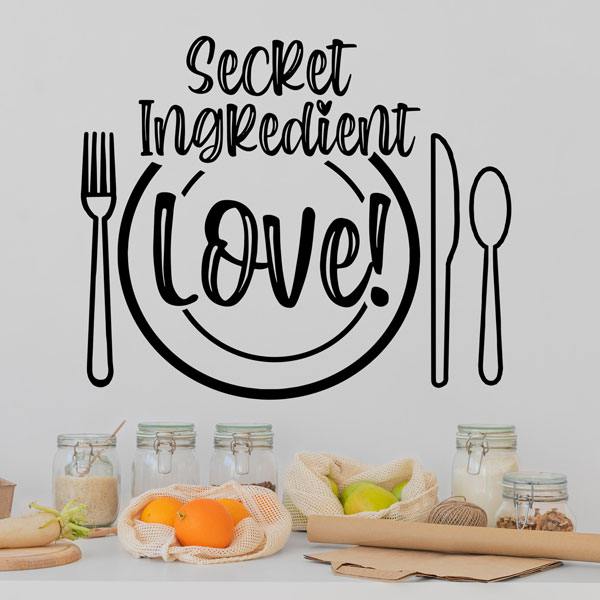 Adesivi Murali: Secret ingredient, Love!