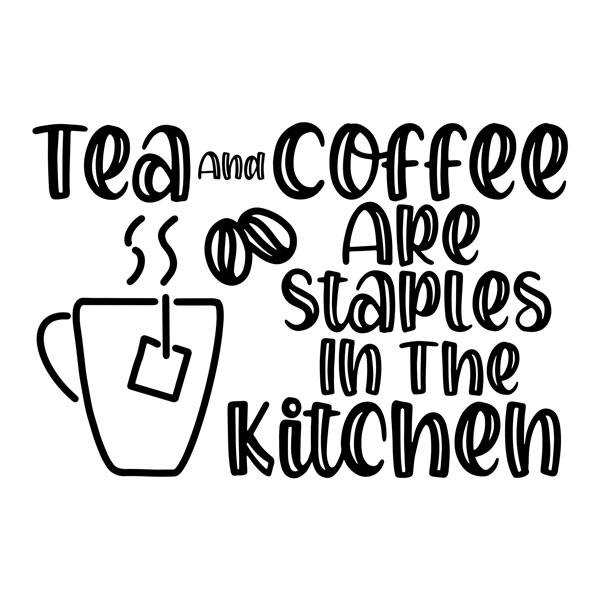 Adesivi Murali: Tea and coffee are staples in the kitchen