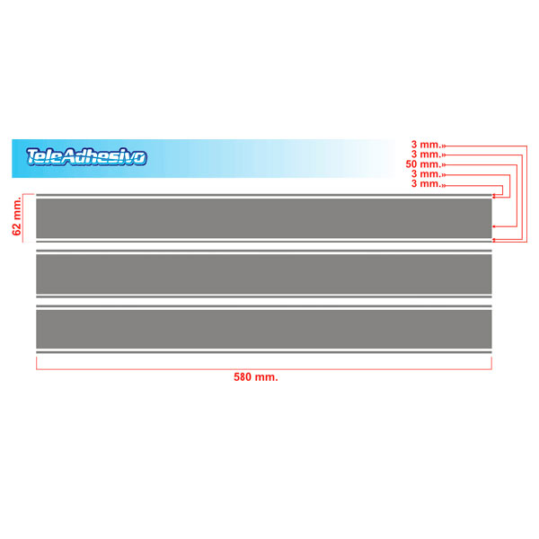 Adesivi per Auto e Moto: Reflectible motorbike sport stripes