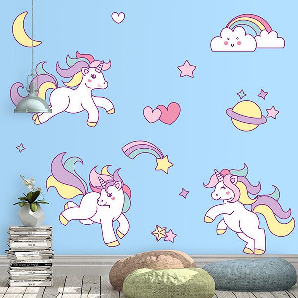Adesivi Murali: Unicorn Kit per bambini