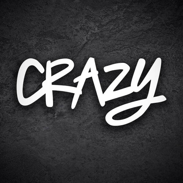 Adesivi per Auto e Moto: Scritta graffiti Crazy