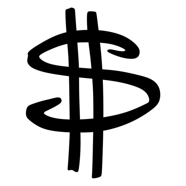Adesivi per Auto e Moto: Doodle Graffiti Simbolo del Dollaro