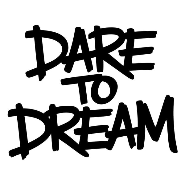 Adesivi per Auto e Moto: Doodle Graffiti Dare To Dream