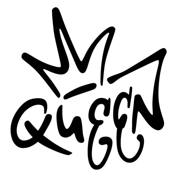 Adesivi per Auto e Moto: Scritta Queen graffiti con corona