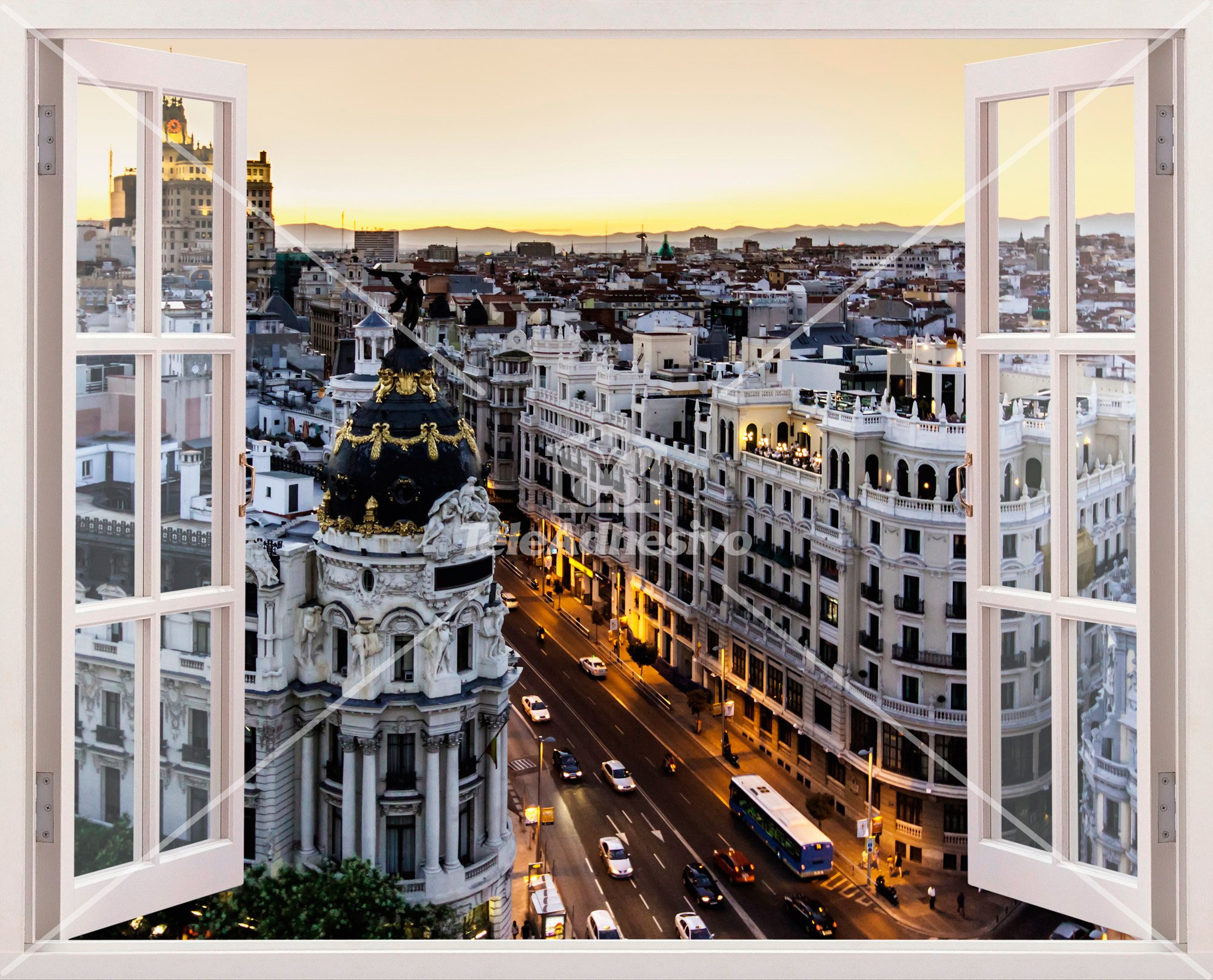 Adesivi Murali: Gran Via a Madrid