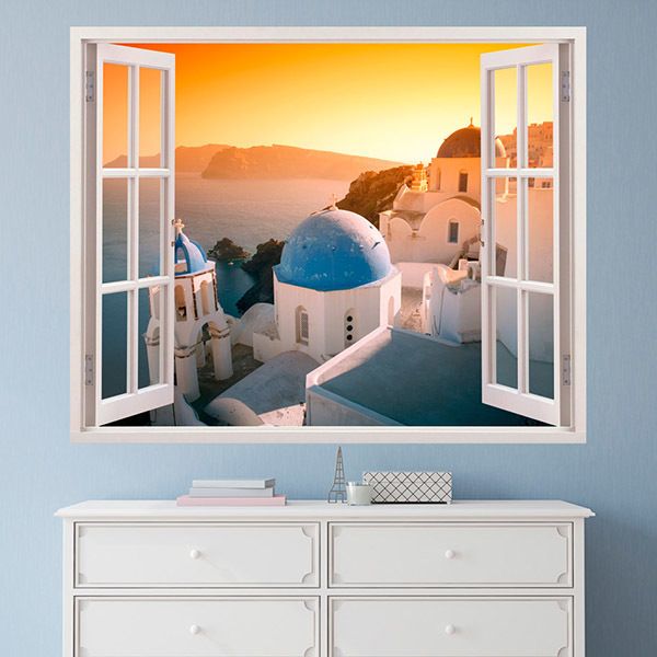 Adesivi Murali: Tramonto a Santorini