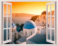 Adesivi Murali: Tramonto a Santorini 5