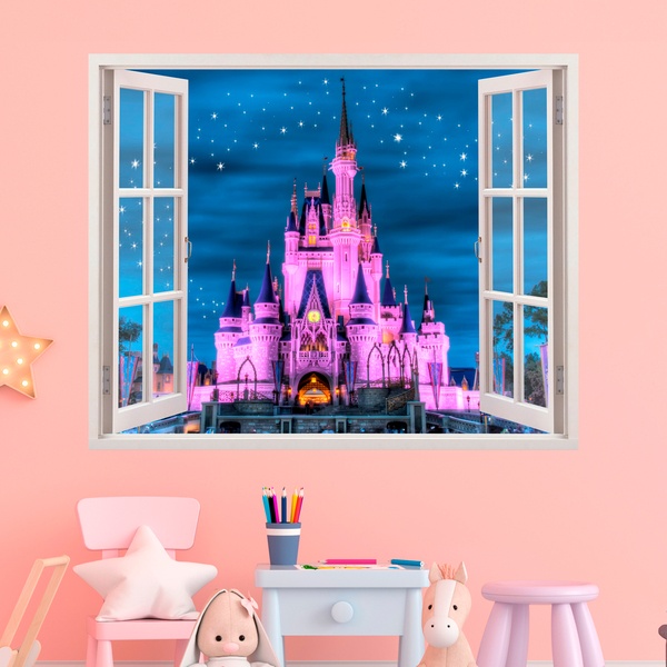 Adesivi per Bambini: Finestra Castello di Disney