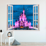 Adesivi per Bambini: Finestra Castello di Disney 3