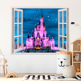 Adesivi per Bambini: Finestra Castello di Disney 4