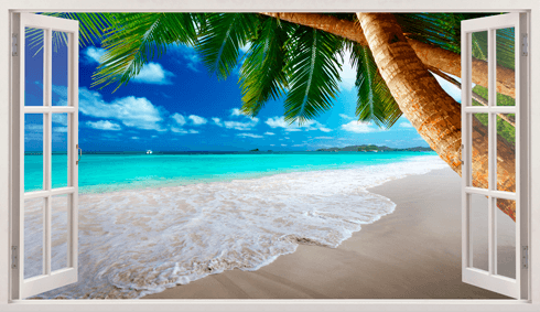 Adesivi Murali: Panoramica caraibica 0