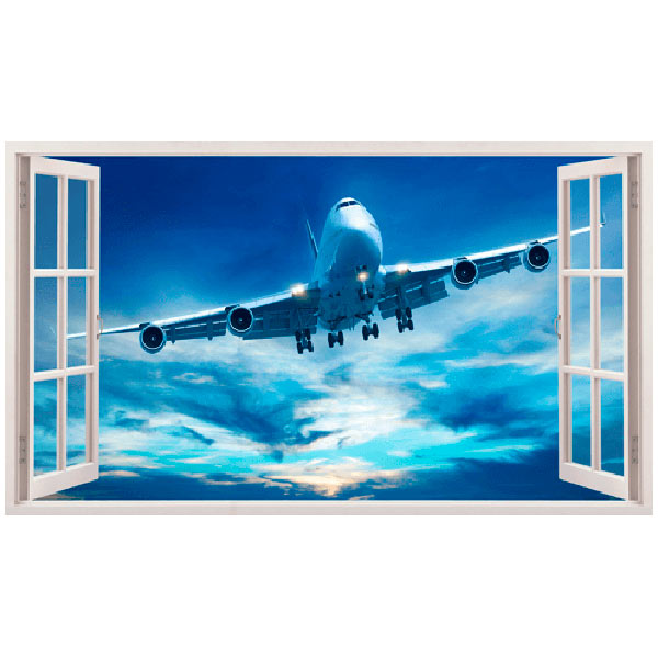 Adesivi Murali: Volo in aereo commerciale