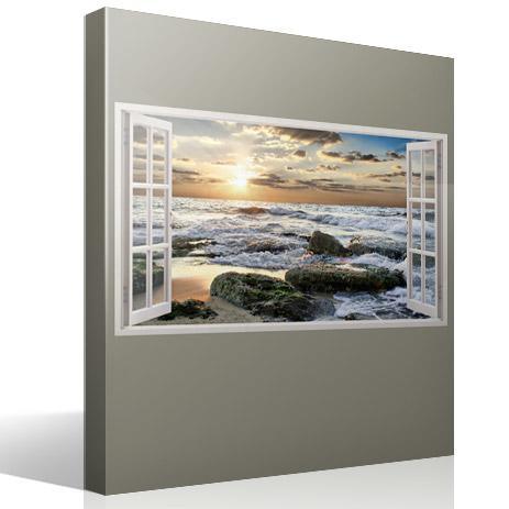 Adesivi Murali: Panorama Spiaggia Black Rock