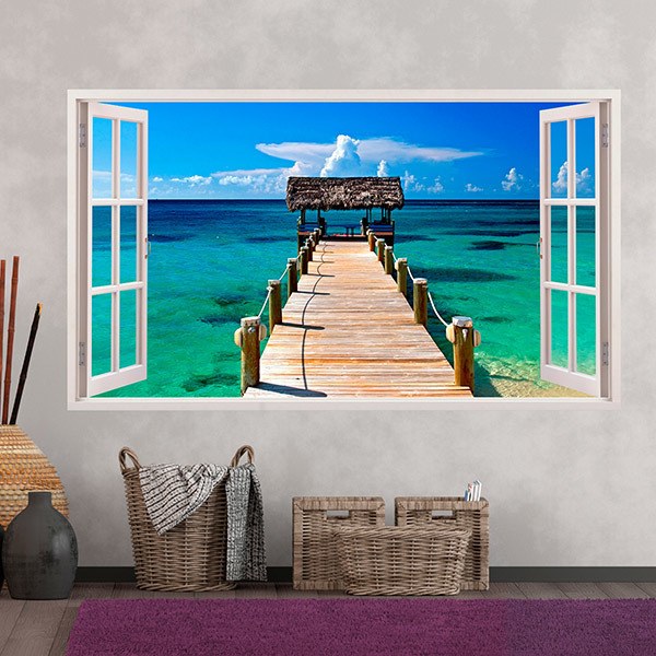 Adesivi Murali: Panoramica Porta di accesso al mare a Bahamas