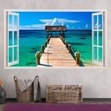 Adesivi Murali: Panoramica Porta di accesso al mare a Bahamas 3