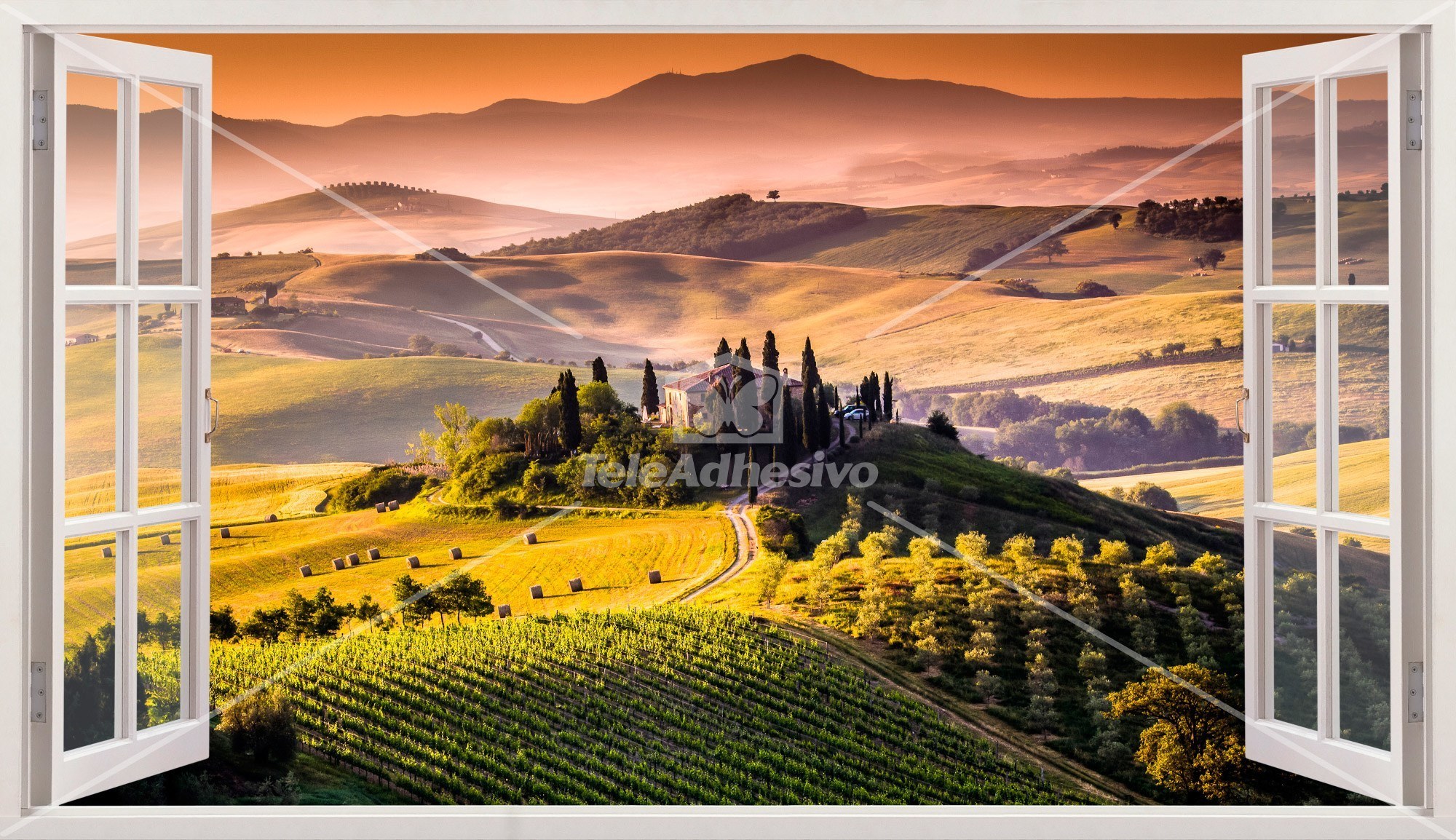 Adesivi Murali: Panoramica Toscana italiano