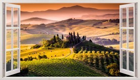 Adesivi Murali: Panoramica Toscana italiano 5