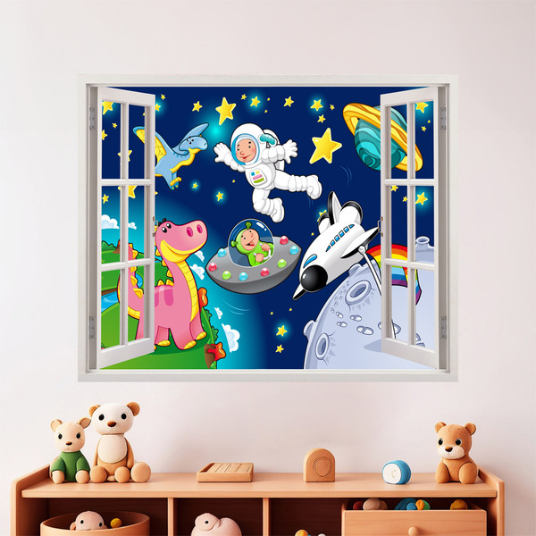 Adesivi per Bambini: Finestra Spazio