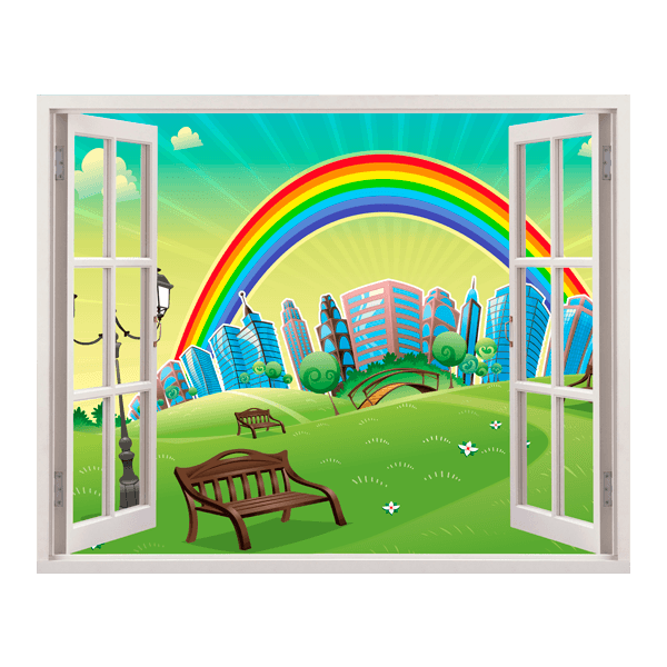 Adesivi per Bambini: Finestra Arcobaleno