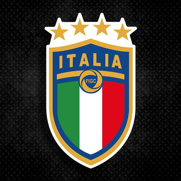 Adesivi per Auto e Moto: Italia calcio stemma bianco