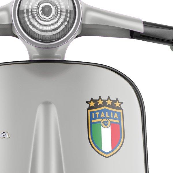 Adesivi per Auto e Moto: Italia calcio stemma nero
