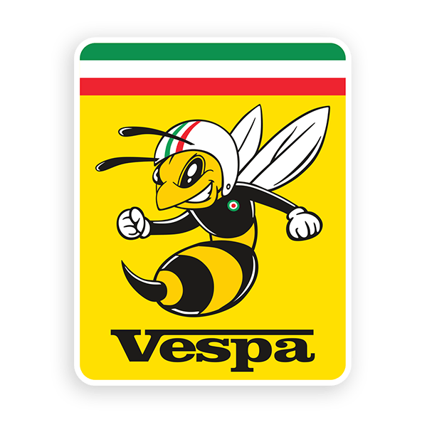 Adesivi per Auto e Moto: Vespa Bee Italiana 0