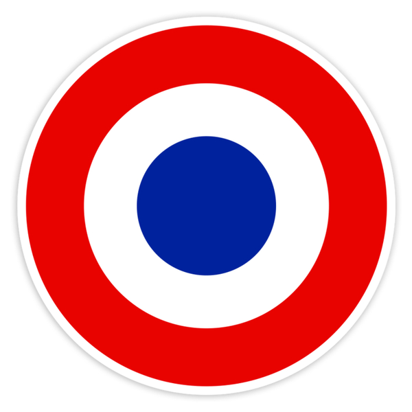 Adesivi per Auto e Moto: Rondella Francese Stile Aviazione