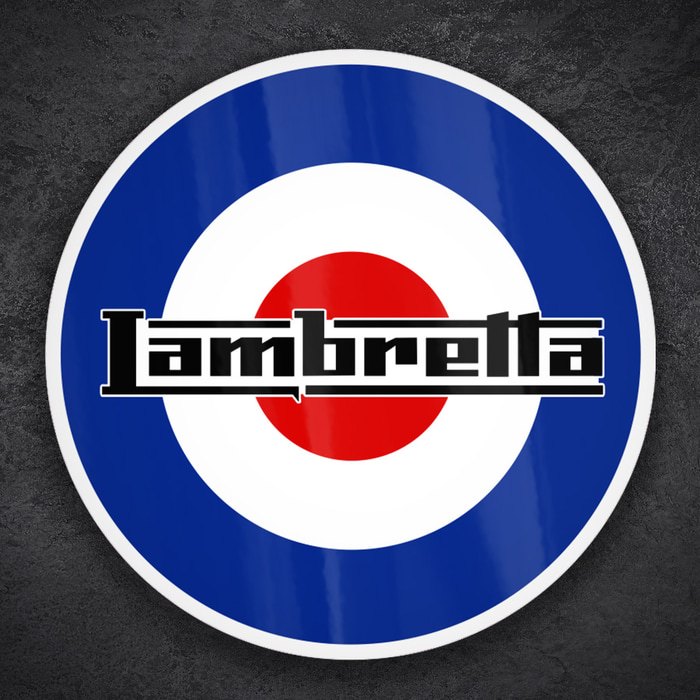 Adesivi per Auto e Moto: Lambretta su Rondella RAF Mod