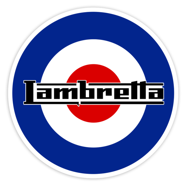 Adesivi per Auto e Moto: Lambretta su Rondella RAF Mod