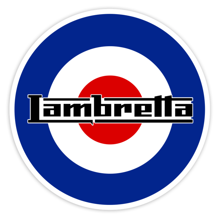 Adesivi per Auto e Moto: Lambretta su Rondella RAF Mod