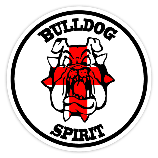 Adesivi per Auto e Moto: Spirito Bulldog con Bandiera Inglese