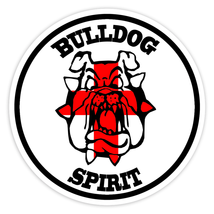 Adesivi per Auto e Moto: Spirito Bulldog con Bandiera Inglese