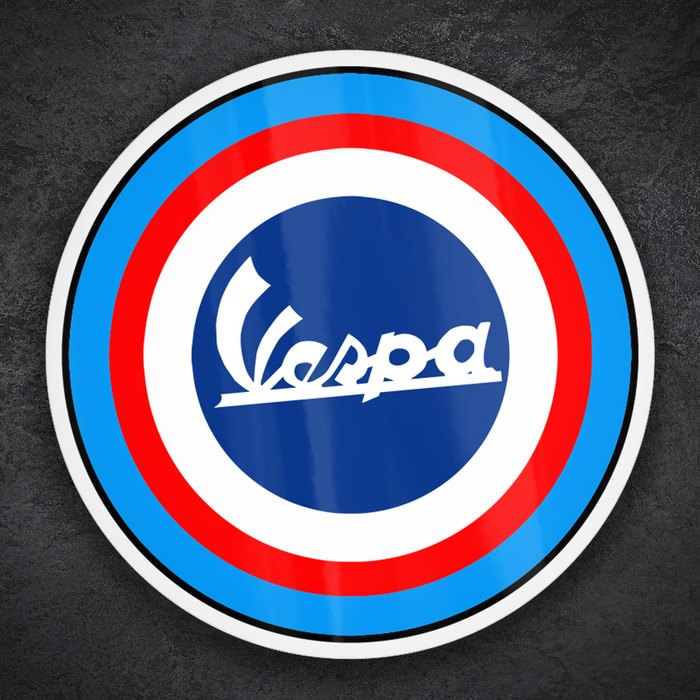 Adesivi per Auto e Moto: Emblema Vespa Mod Stile Retrò