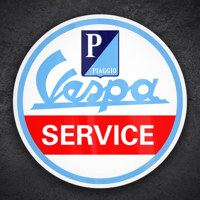 Adesivi per Auto e Moto: Emblema Classico Vespa Service