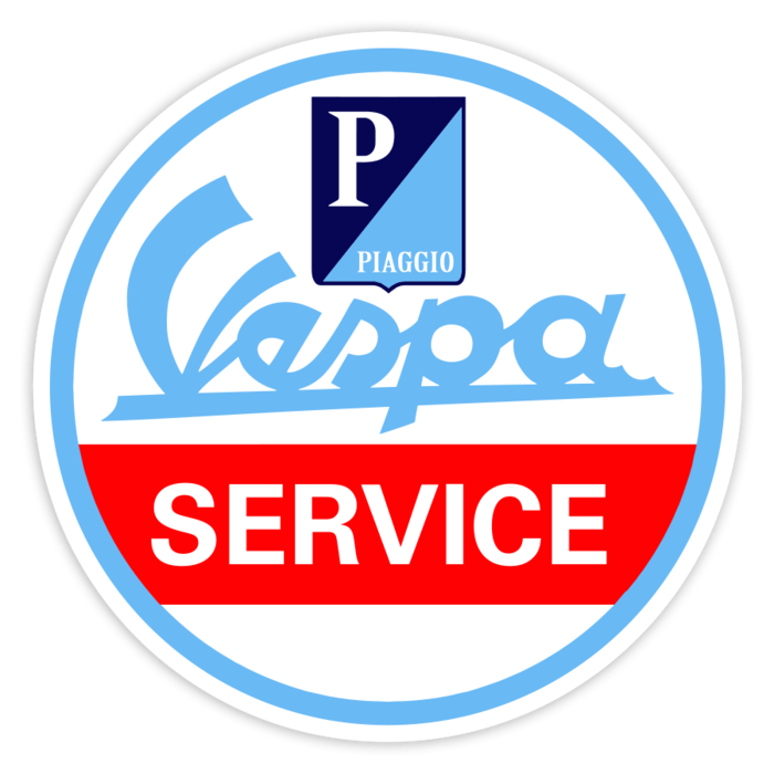 Adesivi per Auto e Moto: Vespa Service Classico