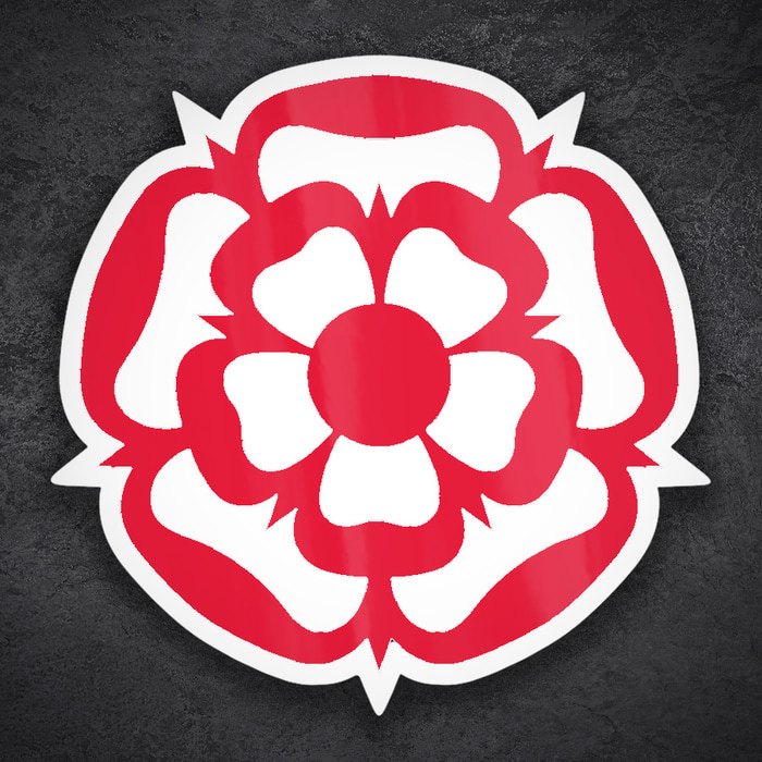 Adesivi per Auto e Moto: Emblema Rosa Tudor Stile Inglese